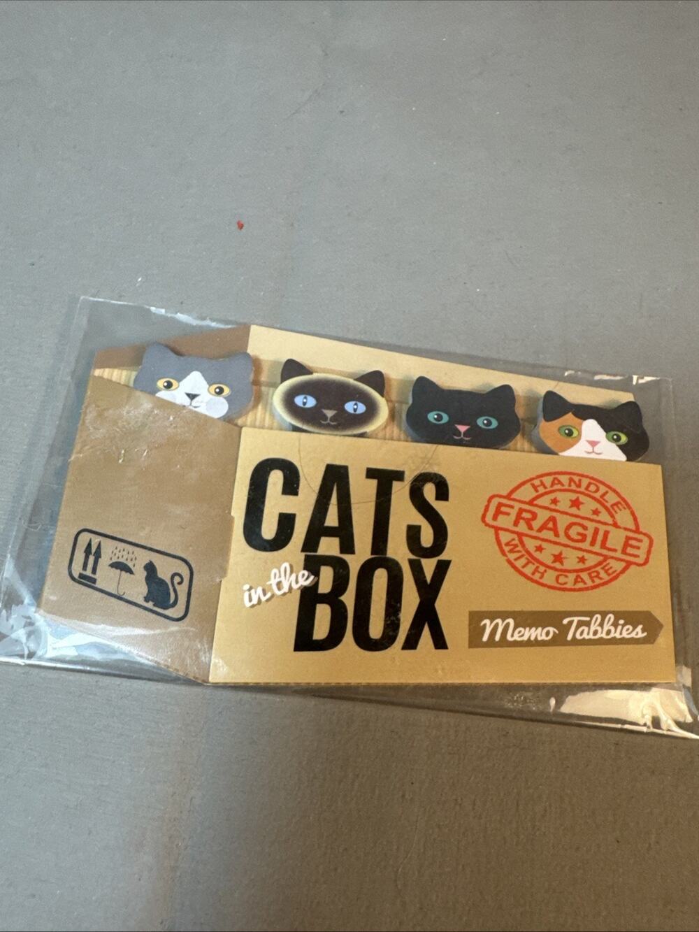 Cats In The Box Memo Tabbies 100 Sticky Tabs Office Supplies Desk Dorm Student